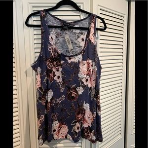 Torrid floral tank top. NWT. Size 0
